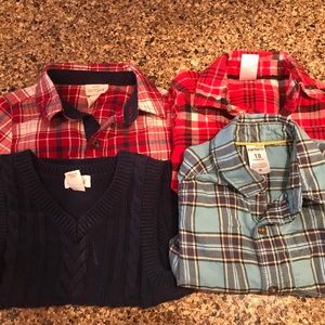 Flannel tops lot 18 month